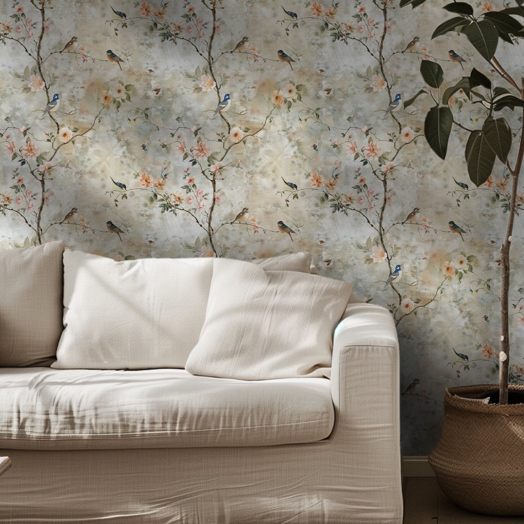 Portia Floral Wallpaper - Painted Paper