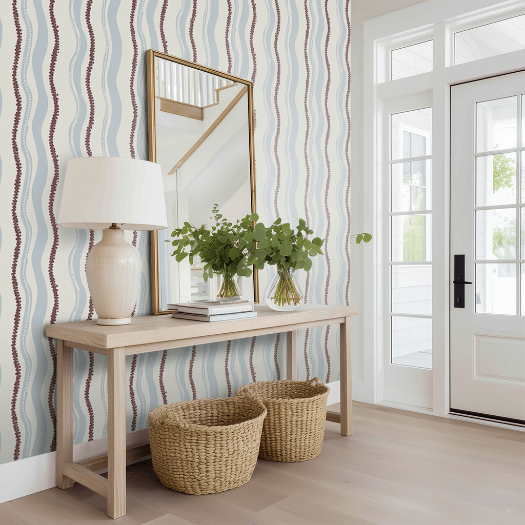 Riviera Stripe Wallpaper - Painted Paper