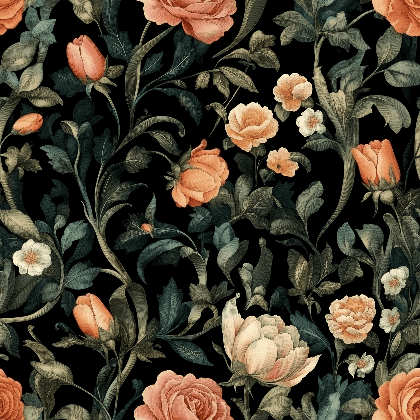Rosethorn Reverie Wallpaper - Painted Paper