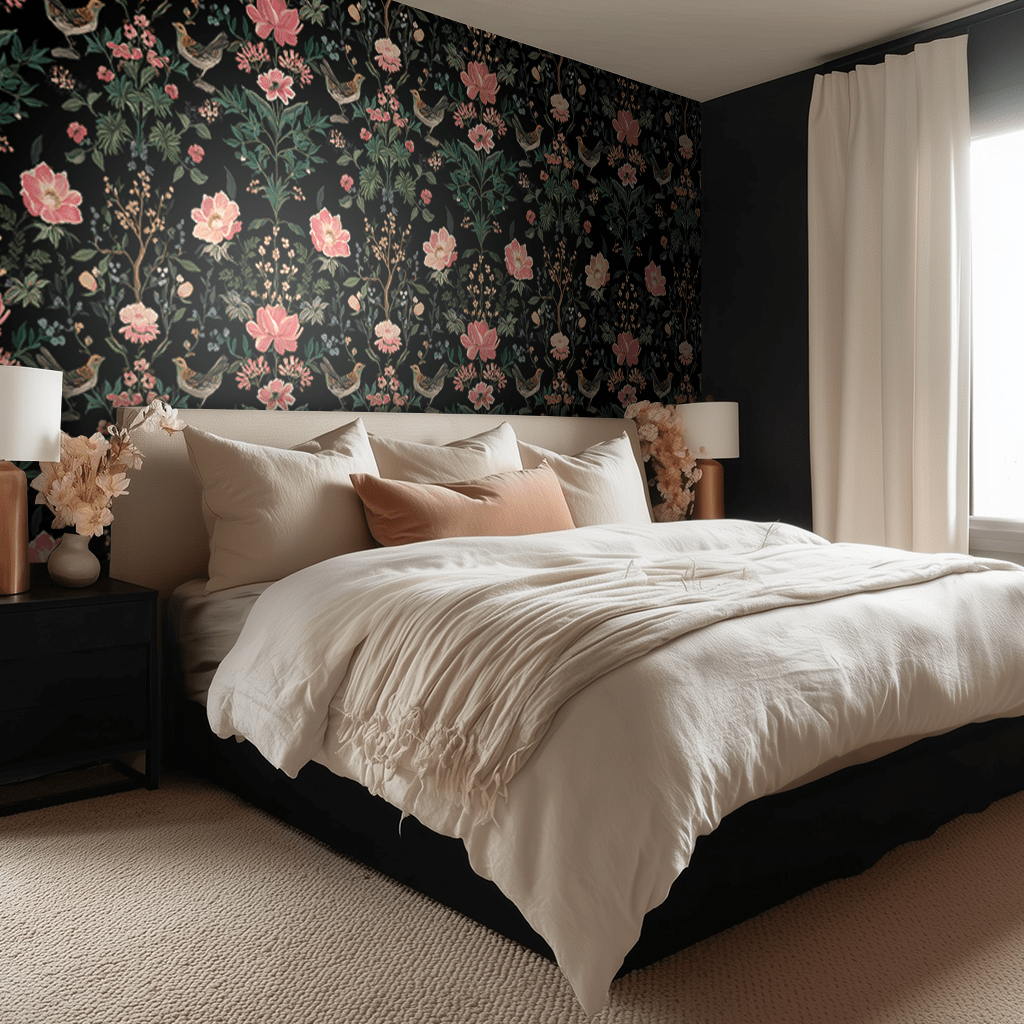 Ruby Petals Wallpaper - Painted Paper