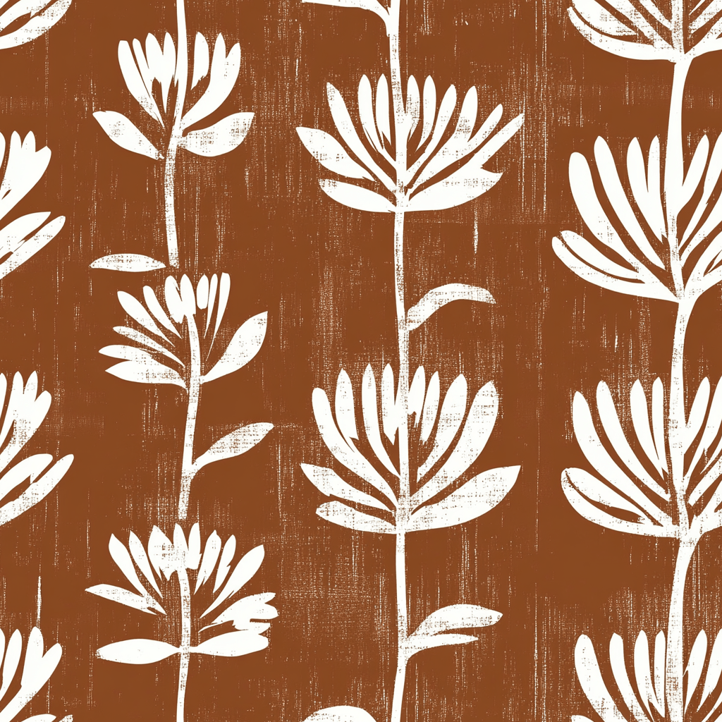 Rust Blossom Wallpaper - Painted Paper