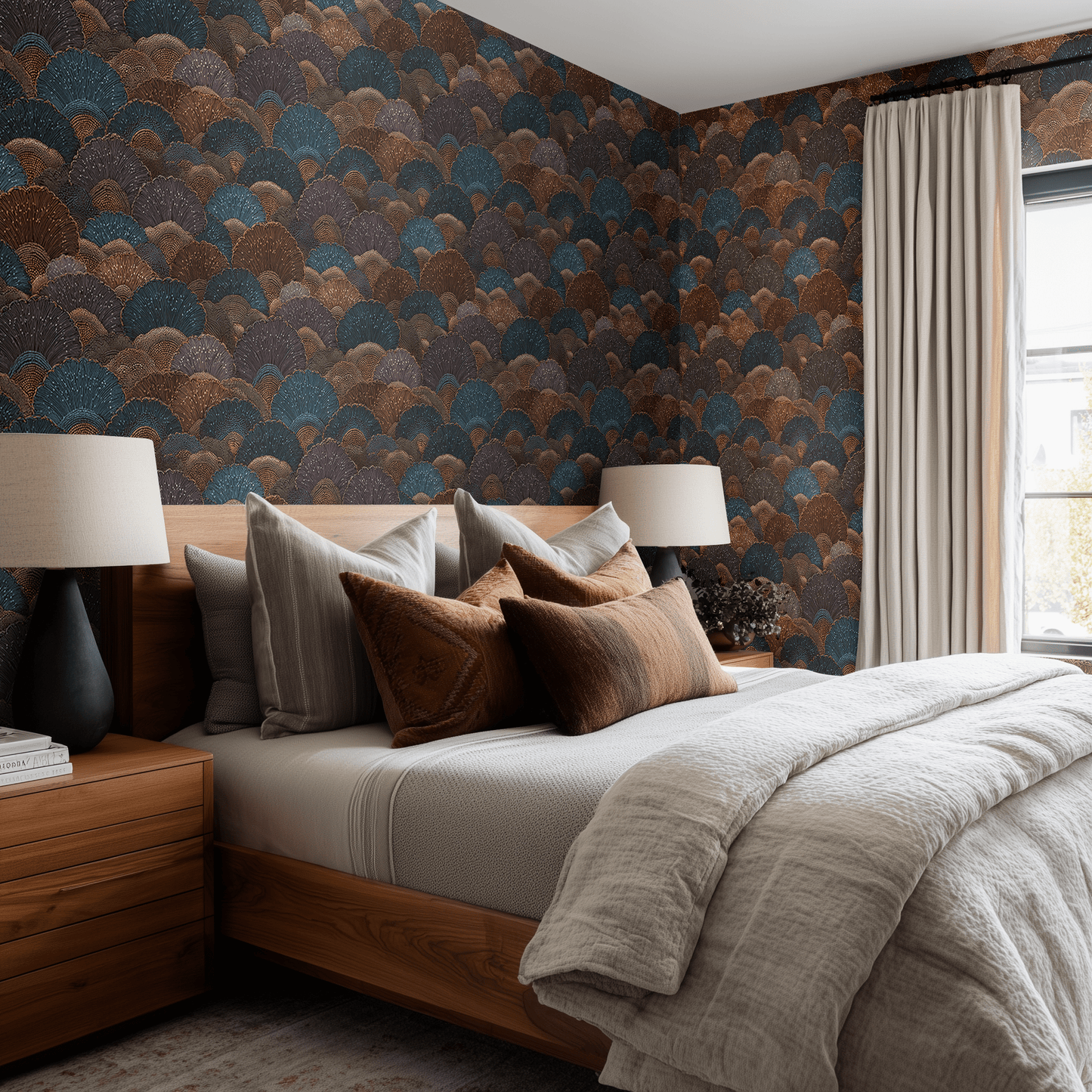 Scallop Mirage Wallpaper - Painted Paper