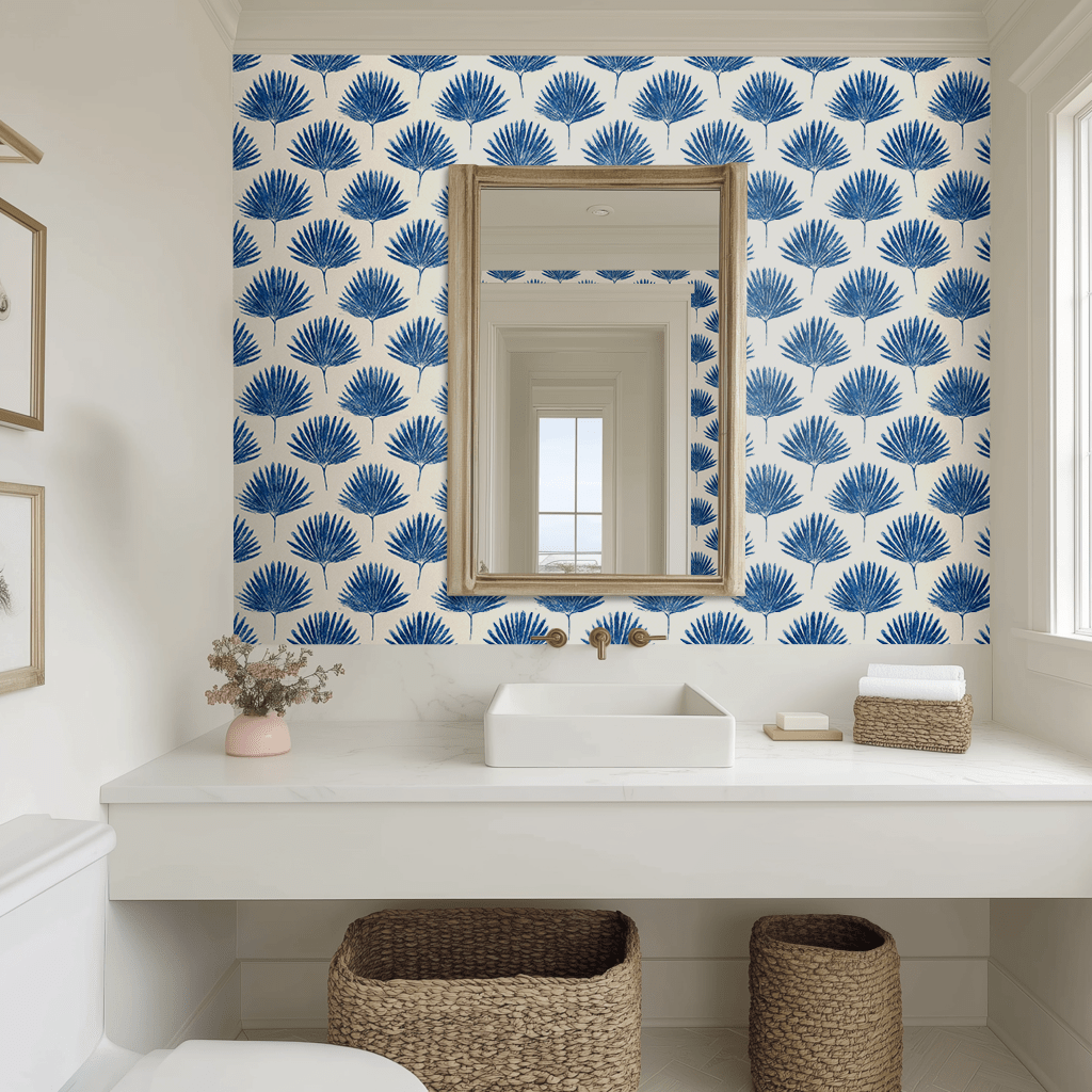 Seabreeze Palm Wallpaper - Painted Paper