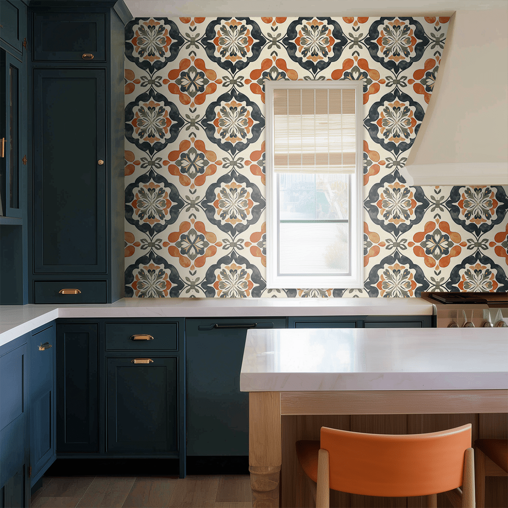 Sienna Crest Wallpaper - Painted Paper