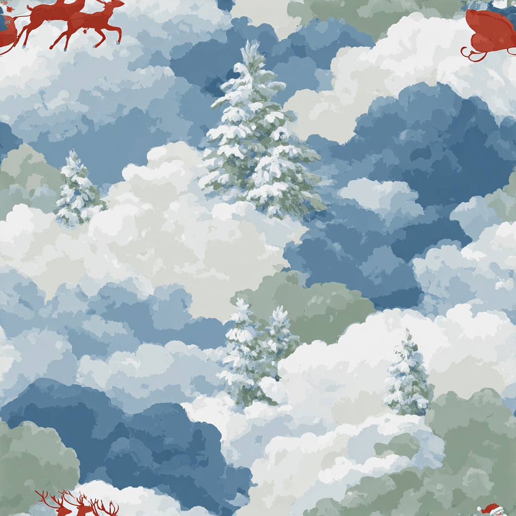 Starlit Sleigh Wallpaper - Painted Paper