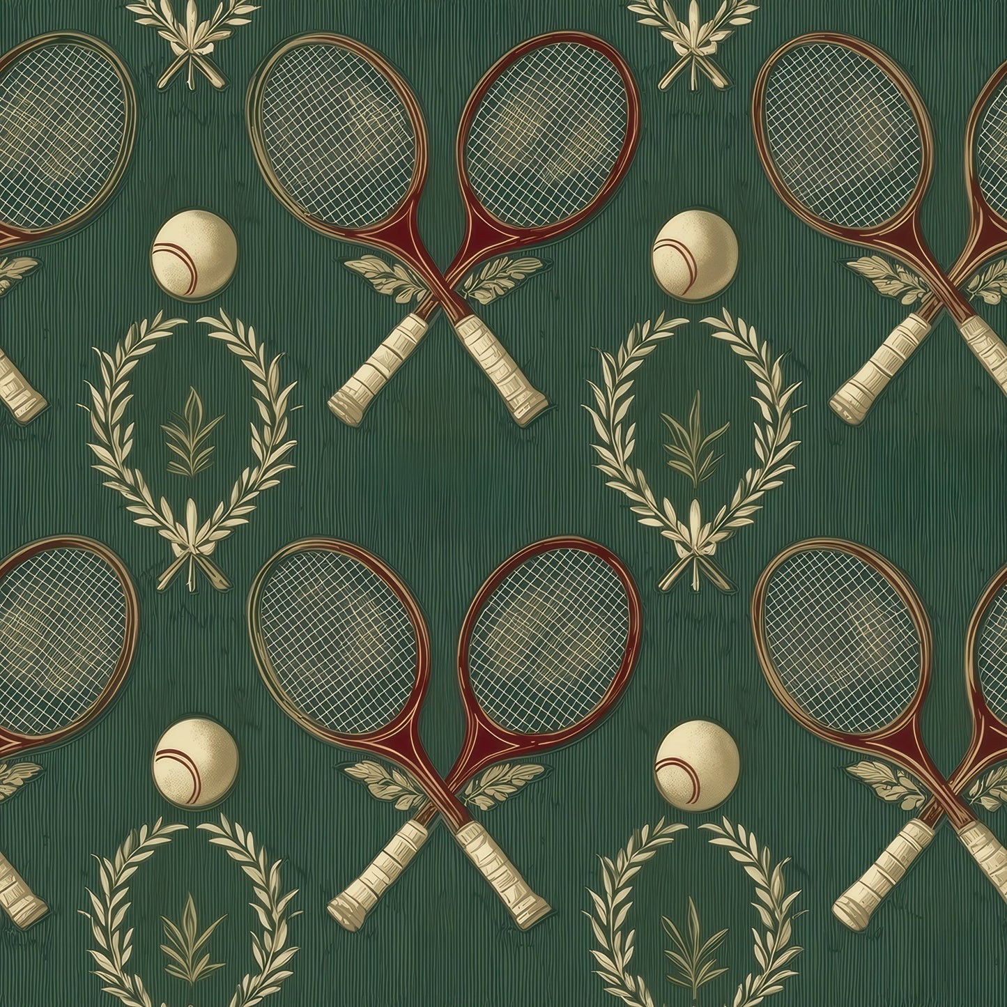 Tennis Club Wallpaper - Painted Paper