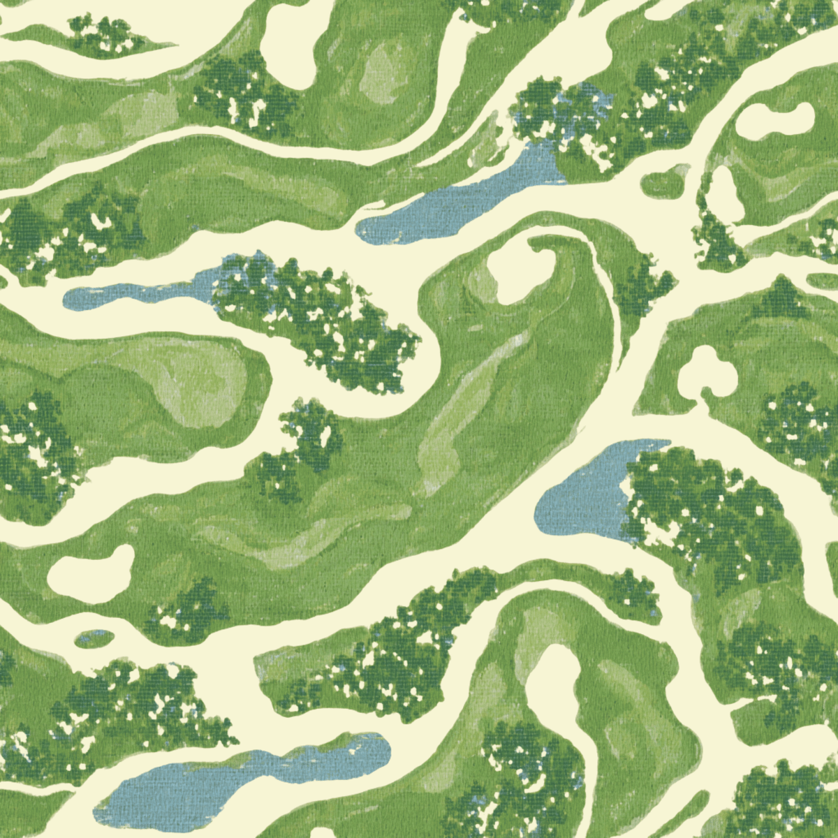 The Caddie’s Path Wallpaper - Painted Paper