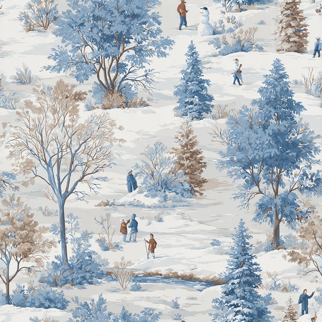 Winter Stroll Wallpaper - Painted Paper