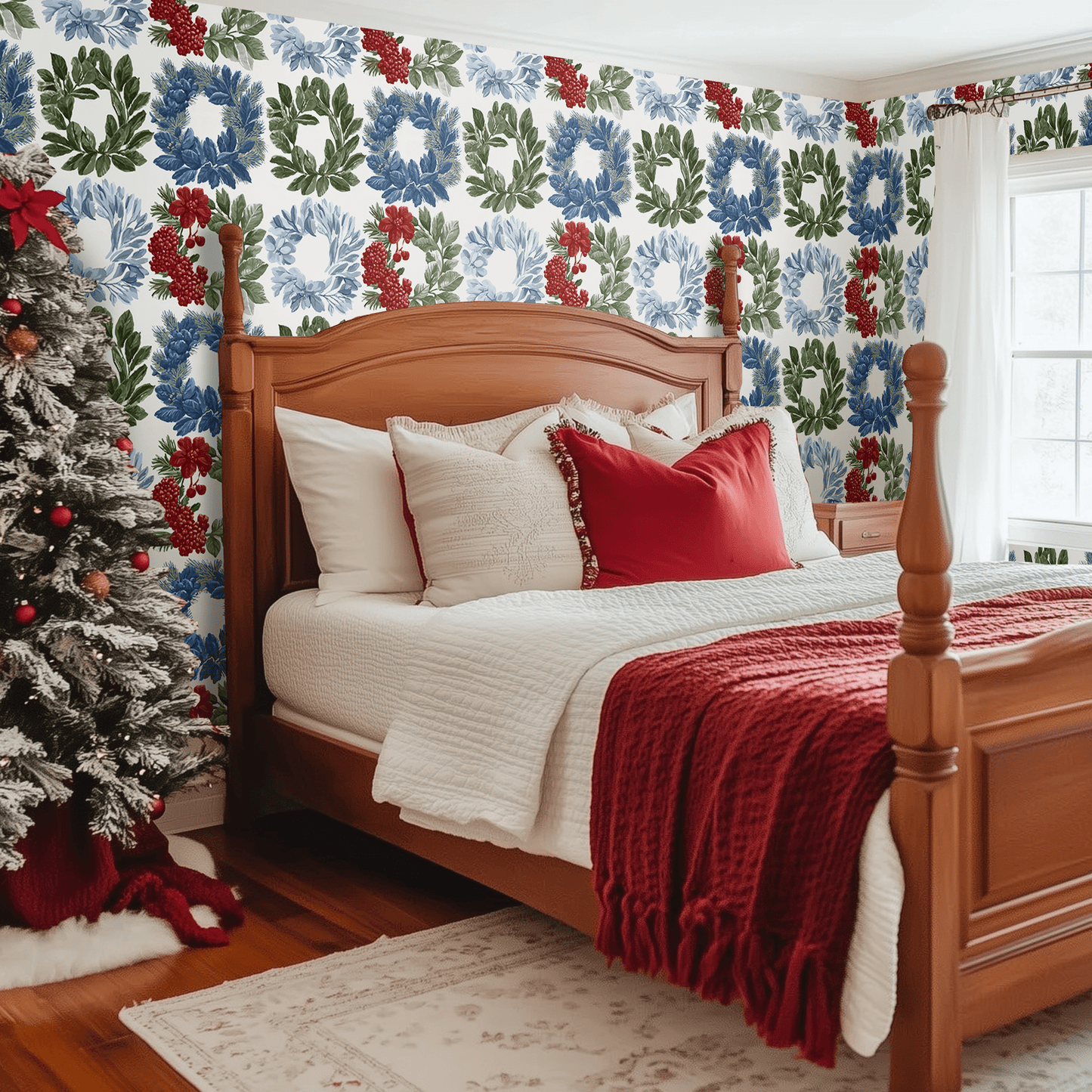 Wreath & Wonder Wallpaper - Painted Paper