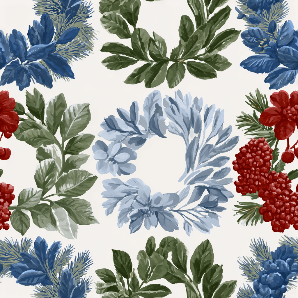 Wreath & Wonder Wallpaper - Painted Paper
