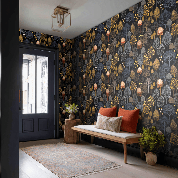 Wren Wallpaper - Painted Paper