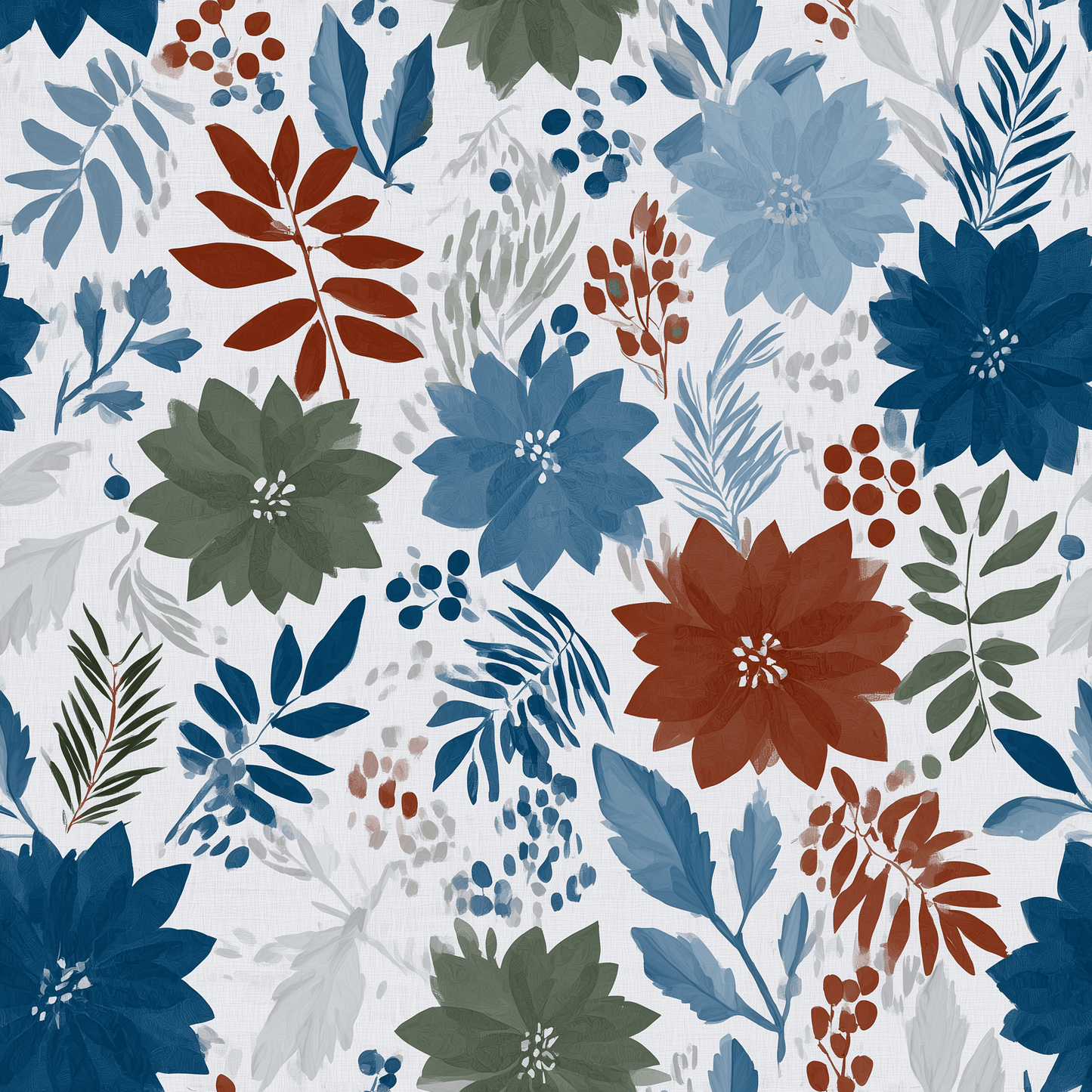 Yuletide Blooms Wallpaper - Painted Paper
