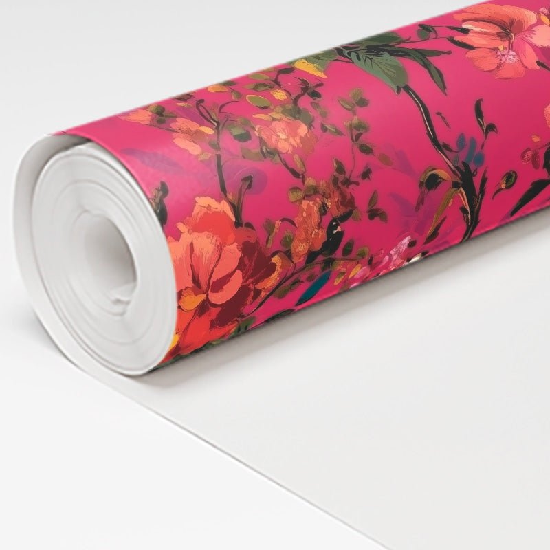 Zinnia Wallpaper - Painted Paper