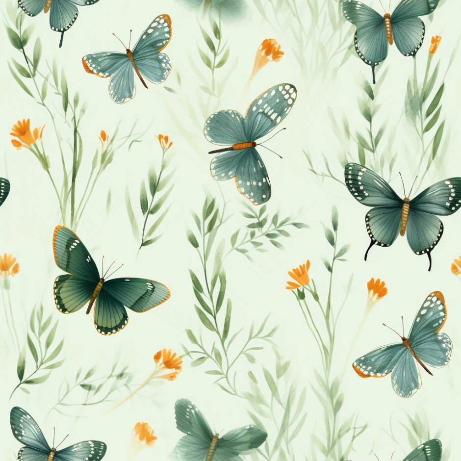 Arabella Butterfly Wallpaper - Painted Paper