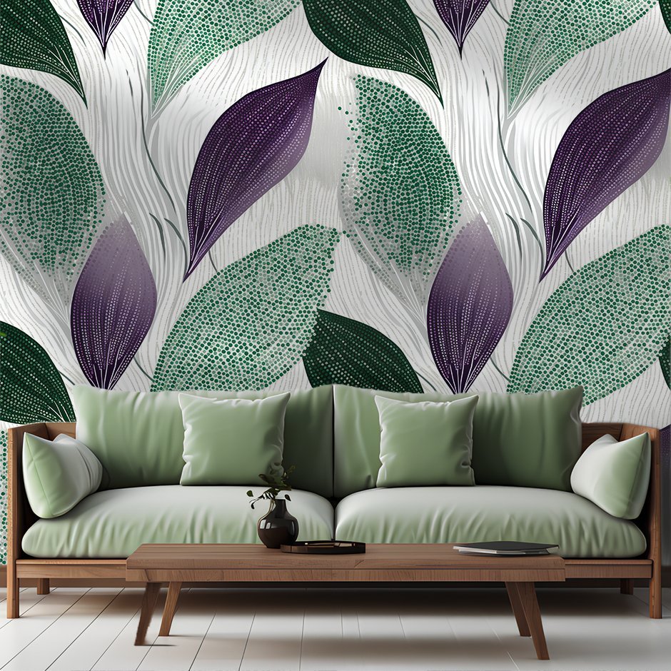 Aster Botanical Wallpaper - Painted Paper