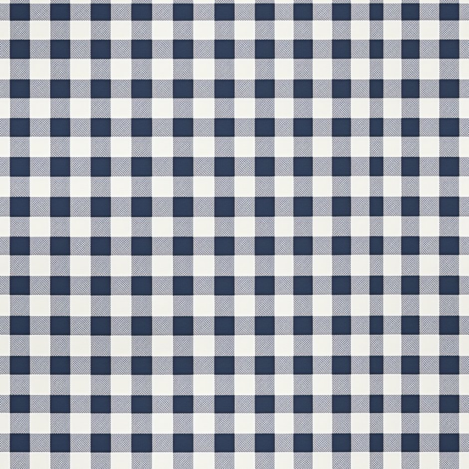 Dark Blue Vintage Gingham Wallpaper - Painted Paper