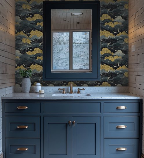 Golden Twilight Wallpaper - Painted Paper