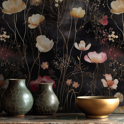 Tina Abstract Floral Wallpaper - Painted Paper