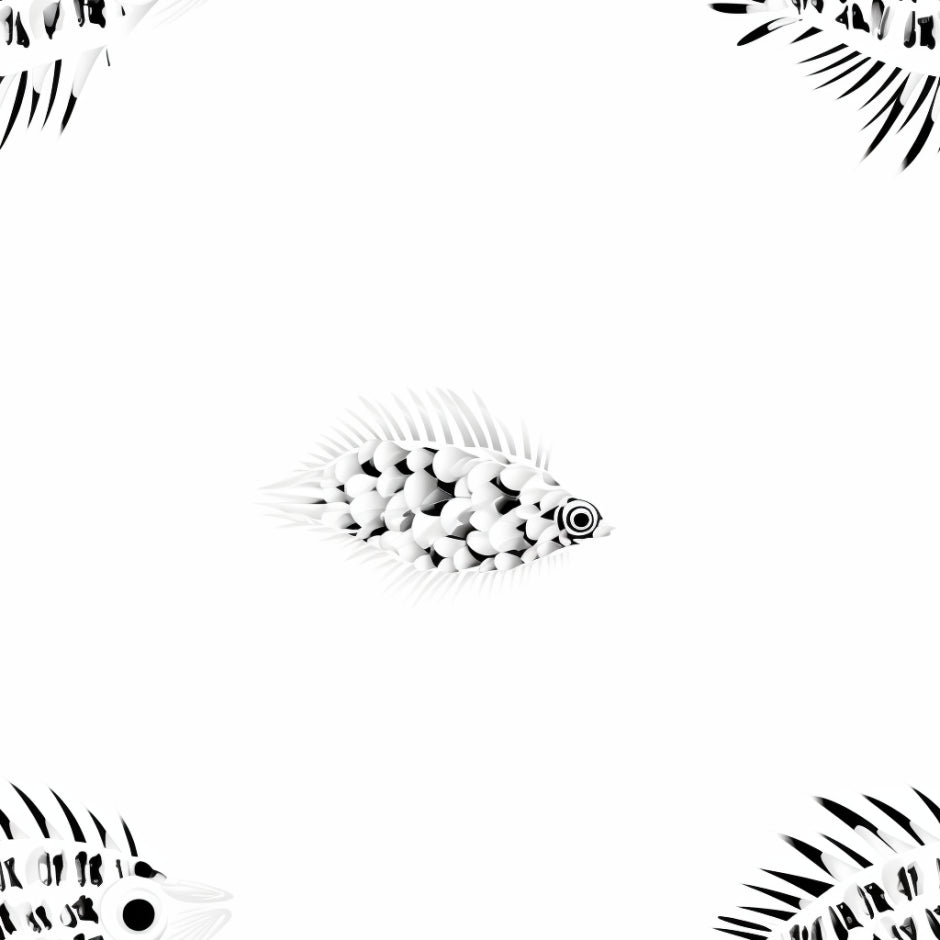 Vespera Fish Bone Wallpaper - Painted Paper