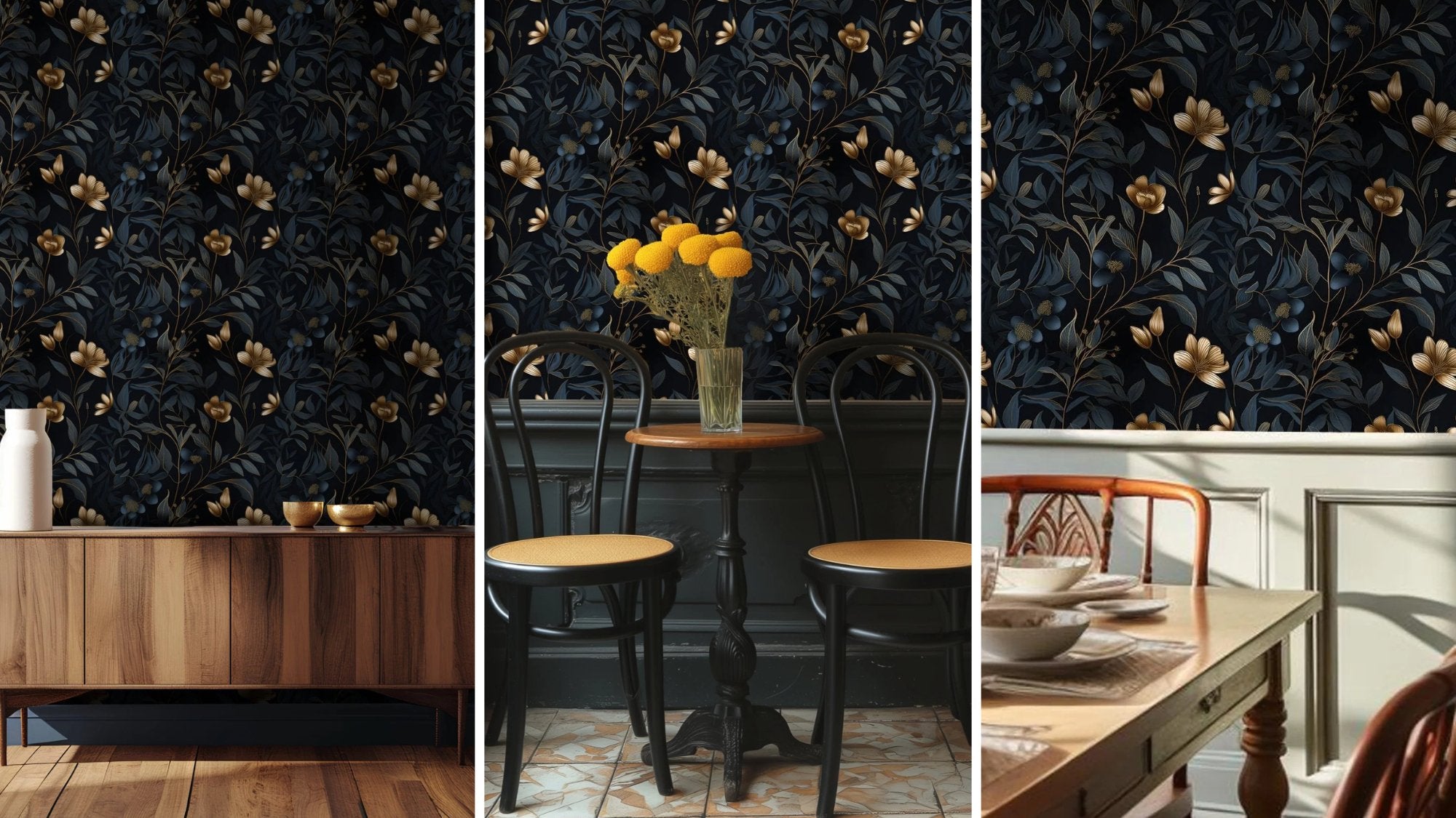 Five Paint Colors that Coordinate with Rosalind Floral - Painted Paper