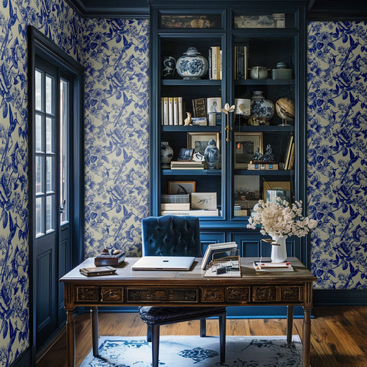 Home Office Wallpaper: Productivity Boosters in Stylish Disguise - Painted Paper
