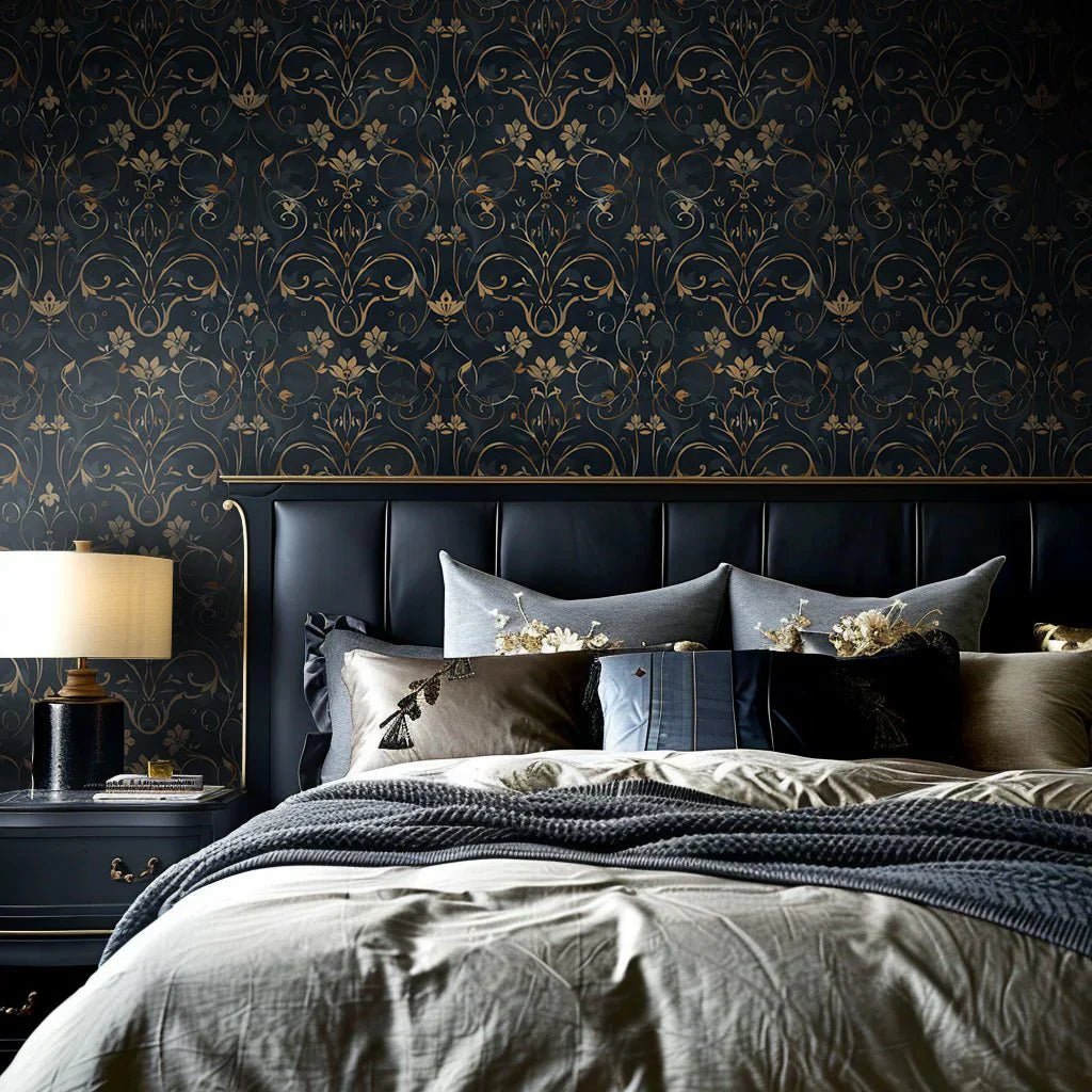 Navy Blue Wallpaper: Deep Depths of Luxury for Bold, Nautical Nights - Painted Paper