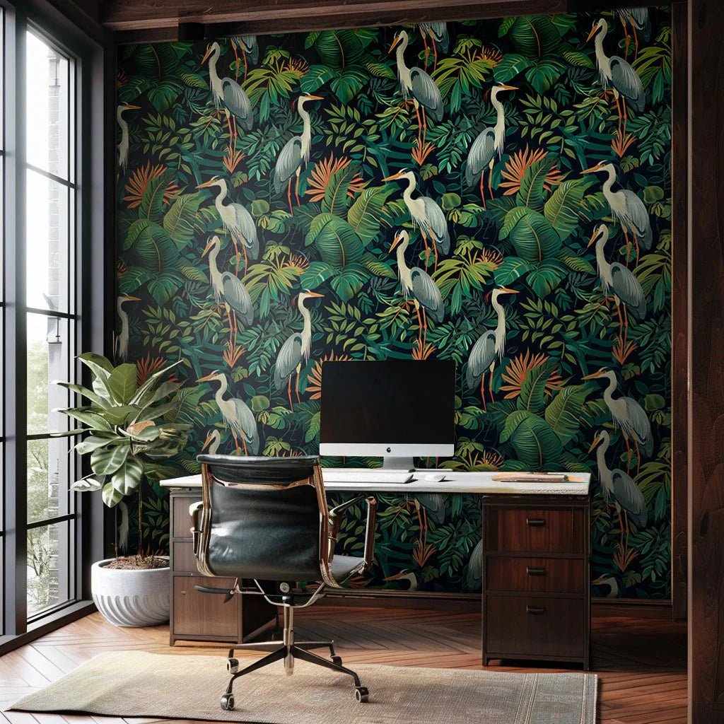 Palm Leaves Wallpaper: Tropical Fronds Swaying in Breezy Bliss - Painted Paper