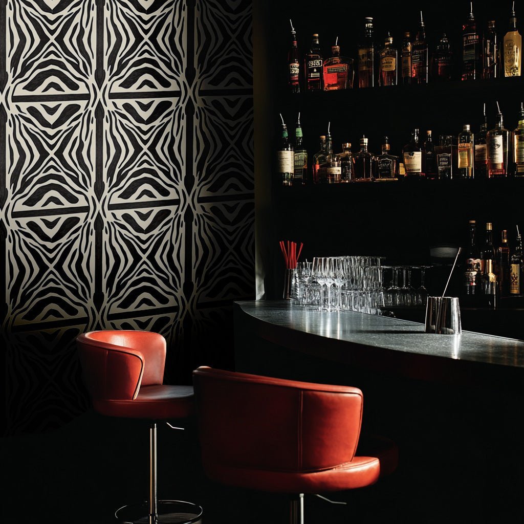 Zebra Wallpaper: Striped Contrasts in Wild Harmony - Painted Paper