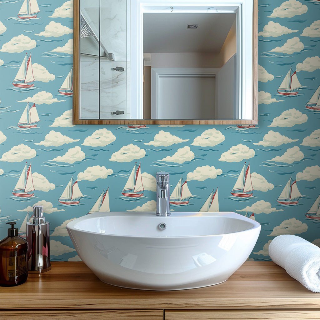 Blue Nautical - Painted Paper