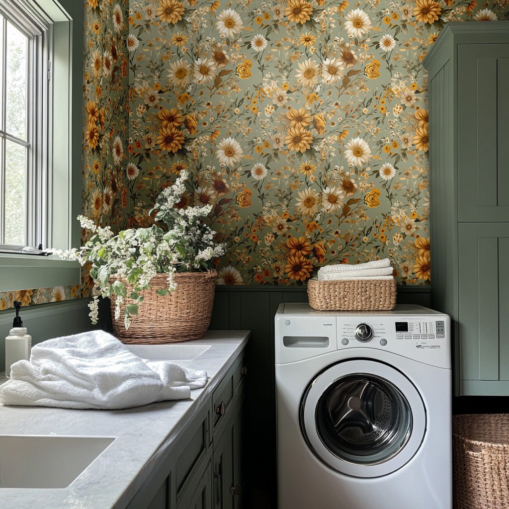 Green Farmhouse - Painted Paper