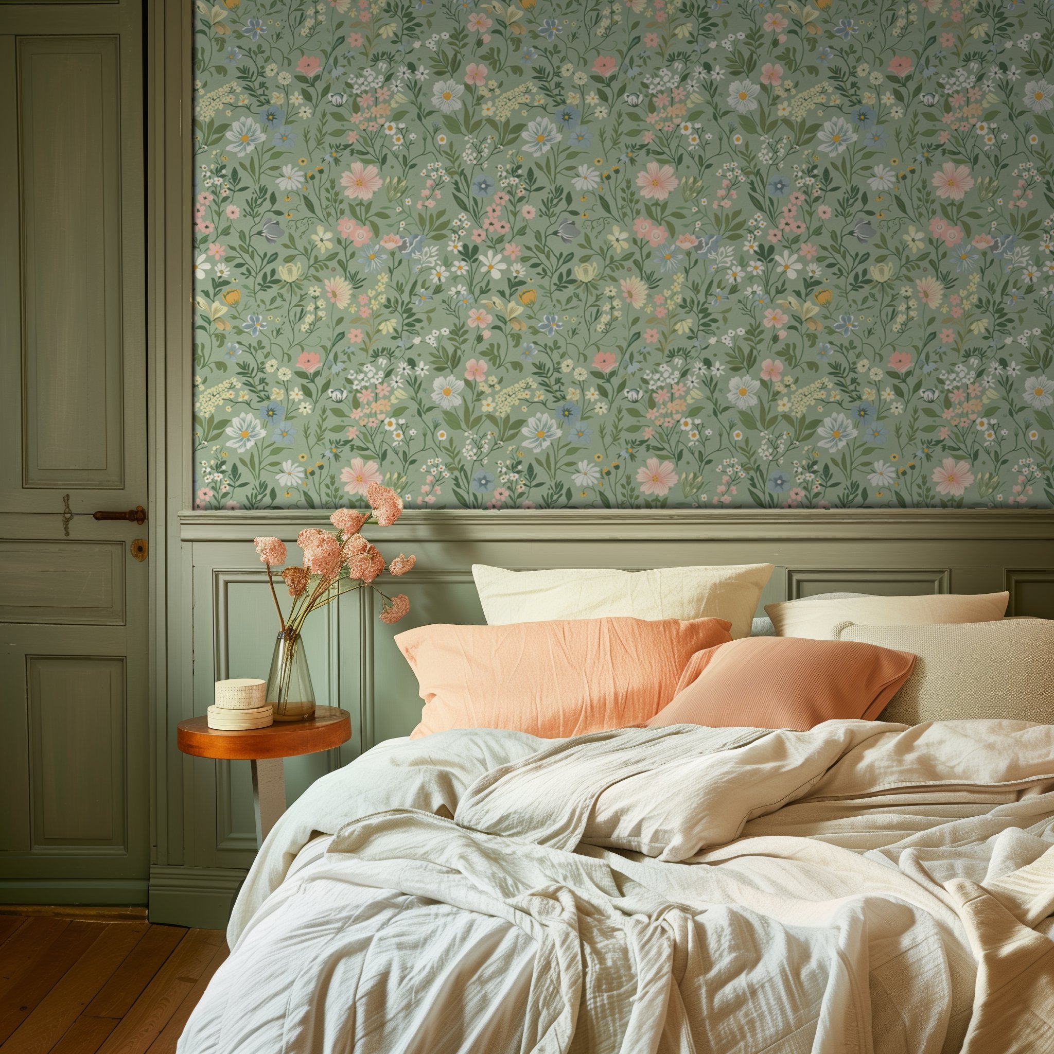 Regency Floral Wallpaper - Painted Paper
