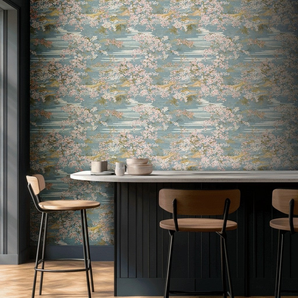 Pierce Faux Grasscloth Wallpaper