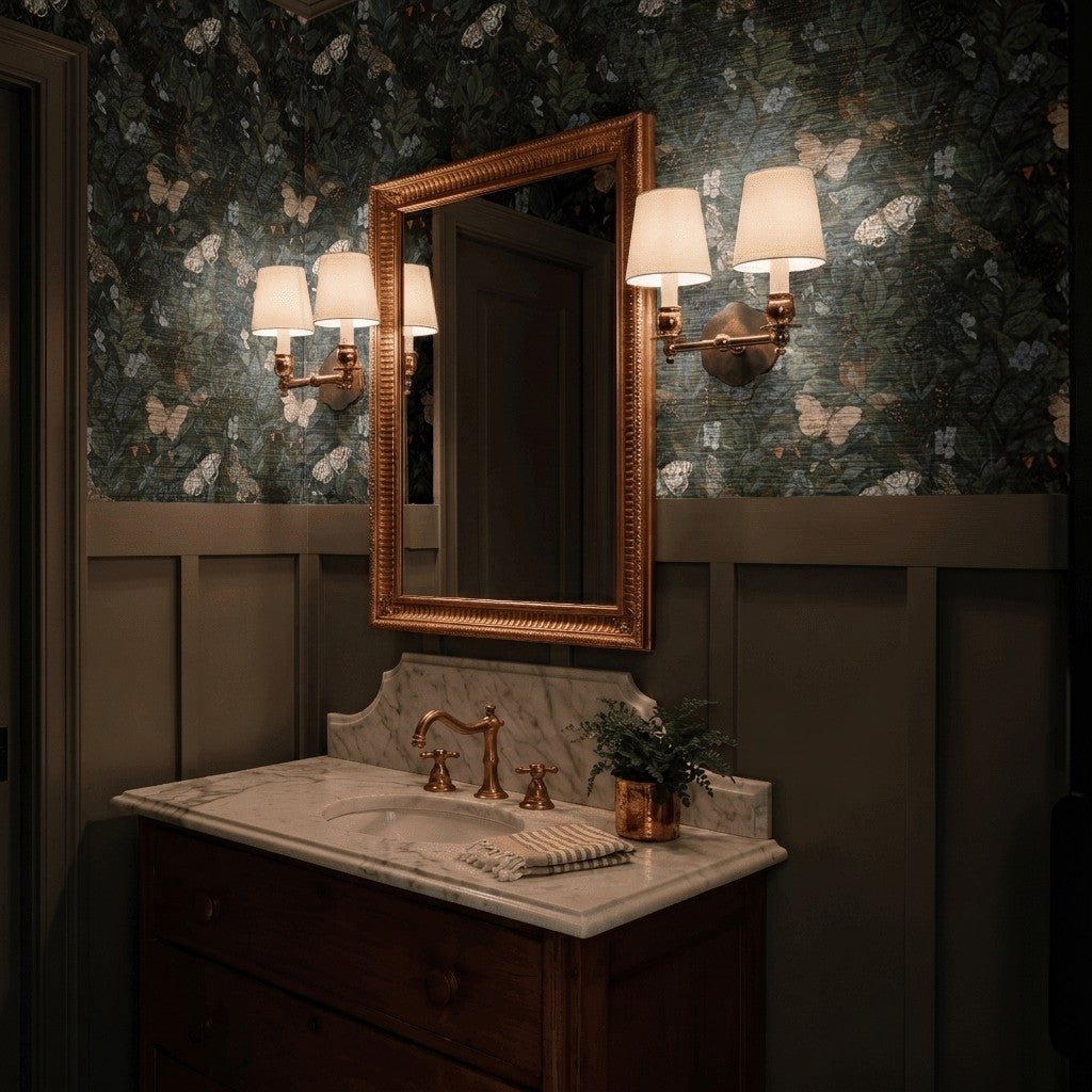 Butterfly Blooms Faux Grasscloth Wallpaper