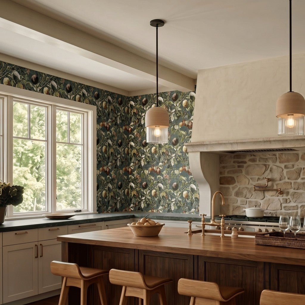 Shadows of Sorrento Faux Grasscloth Wallpaper