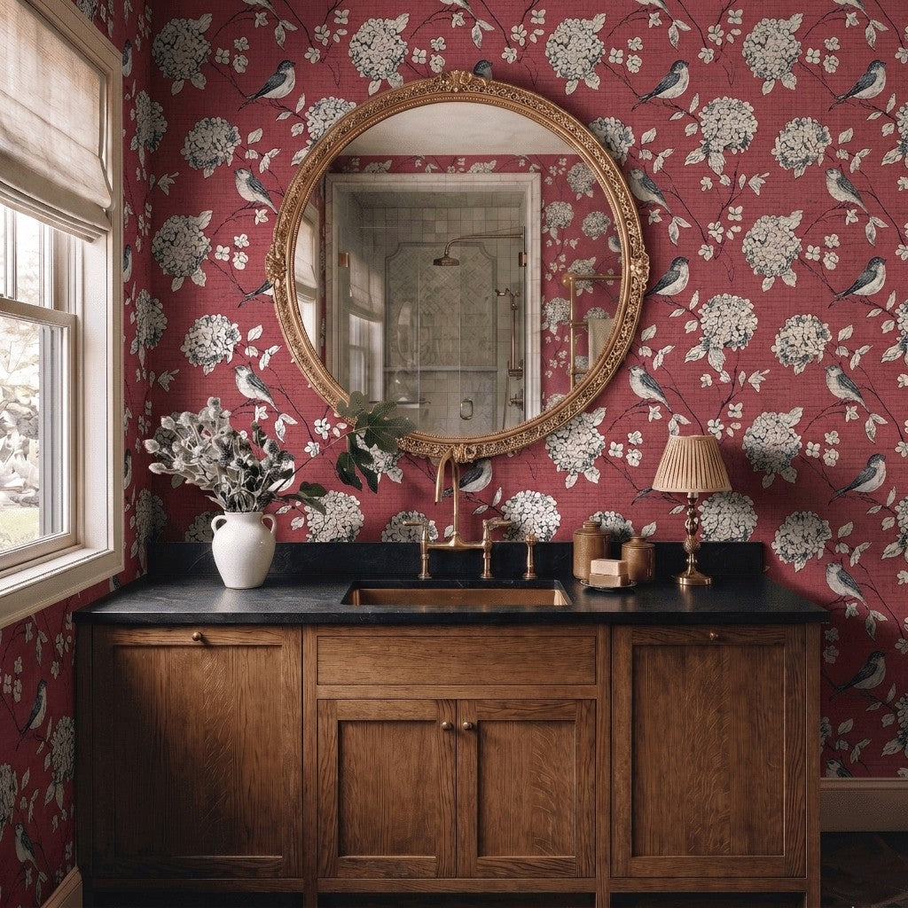 Sparrow & Vine Faux Grasscloth Wallpaper