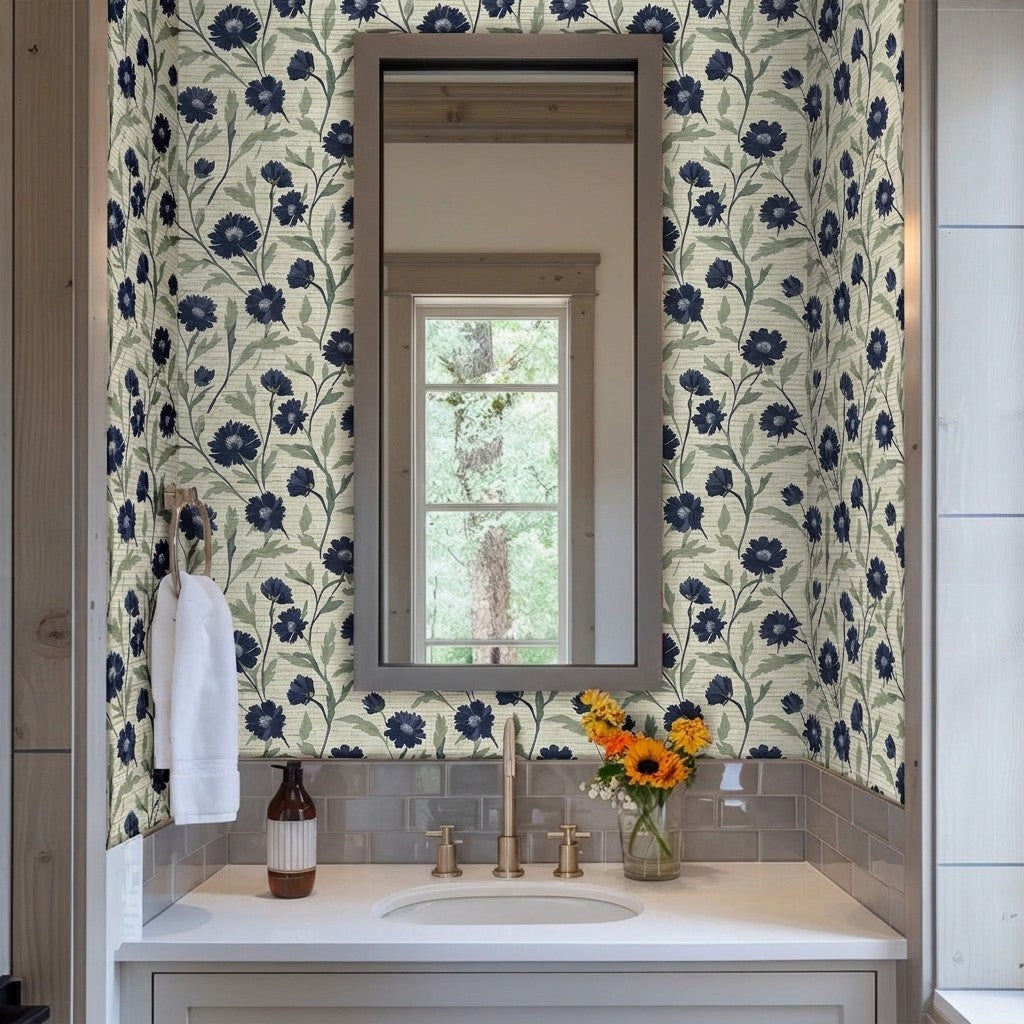 Bess Faux Grasscloth Wallpaper