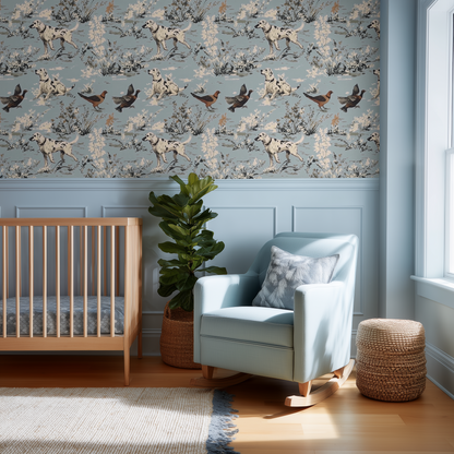 Dog Days Toile Wallpaper