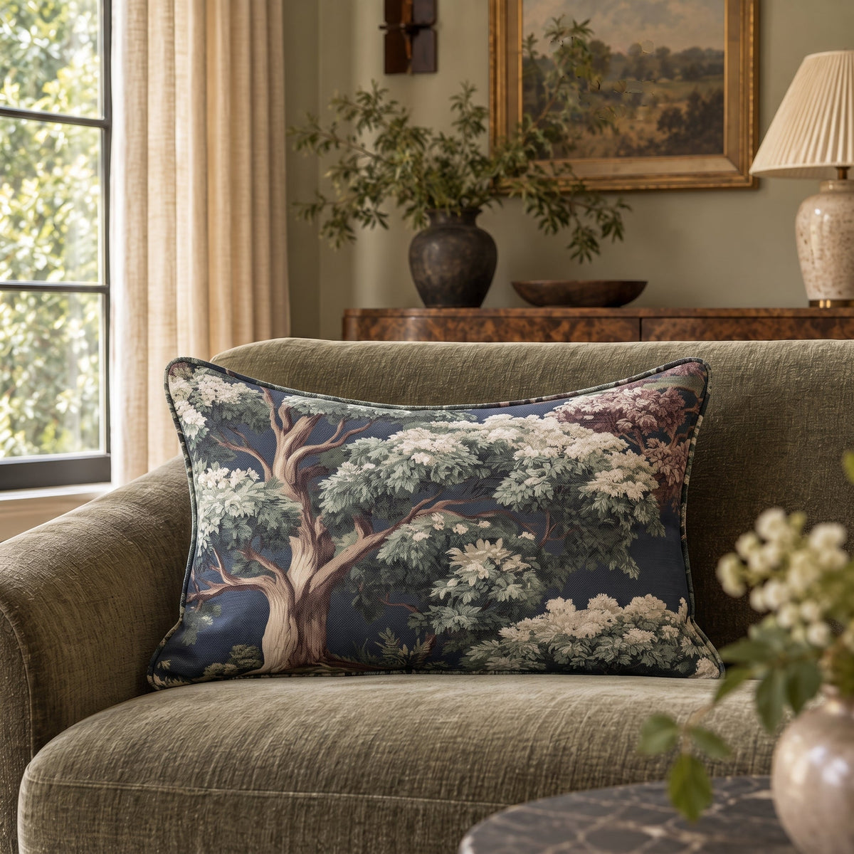 August Forrest Throw Pillow - Painted Paper