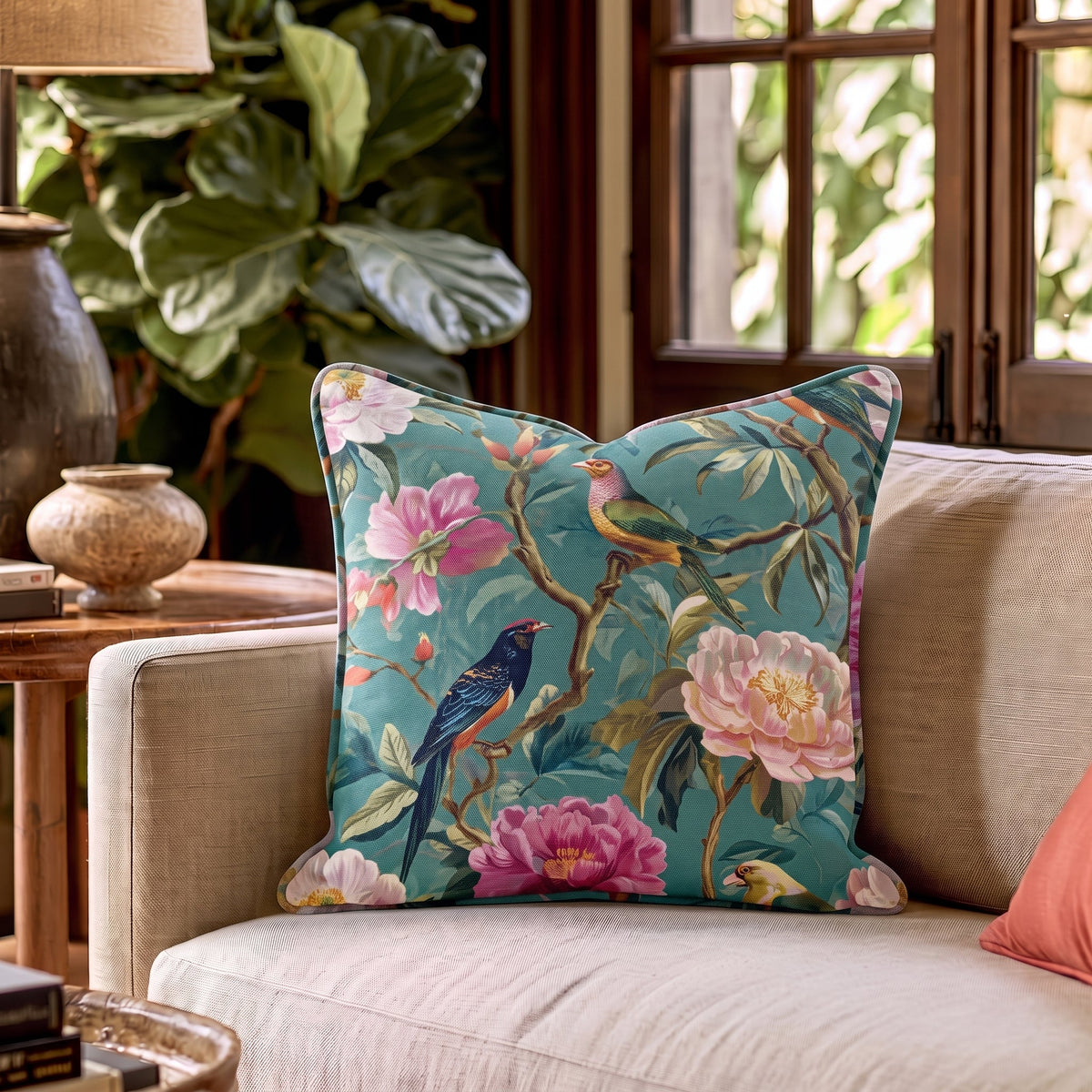 Aviara Throw Pillow - Painted Paper