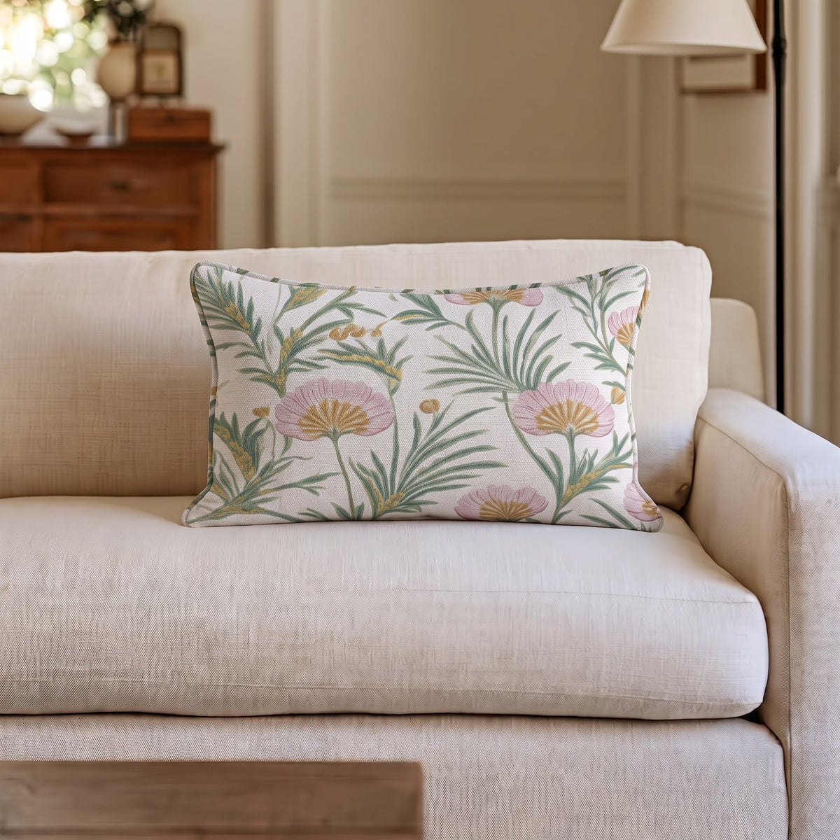 Flor Folk Throw Pillow - Painted Paper