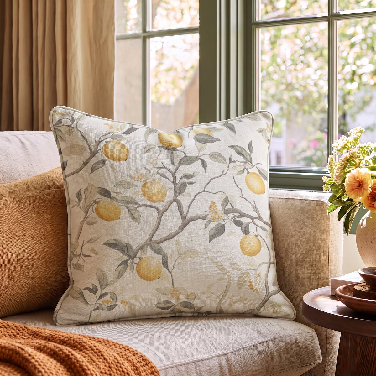 Grover Wallpaper Throw Pillow - Painted Paper