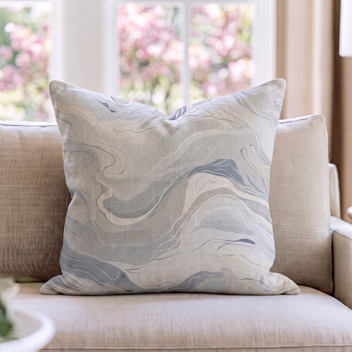 Hartwell Abstract Throw Pillow - Painted Paper