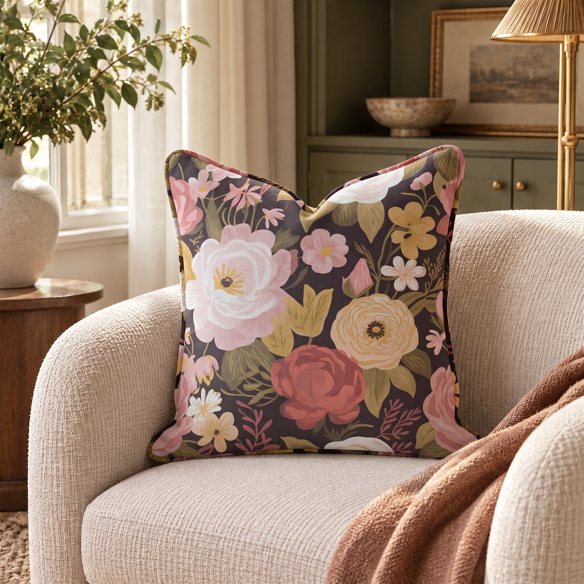 Hawthorne Throw Pillow - Painted Paper