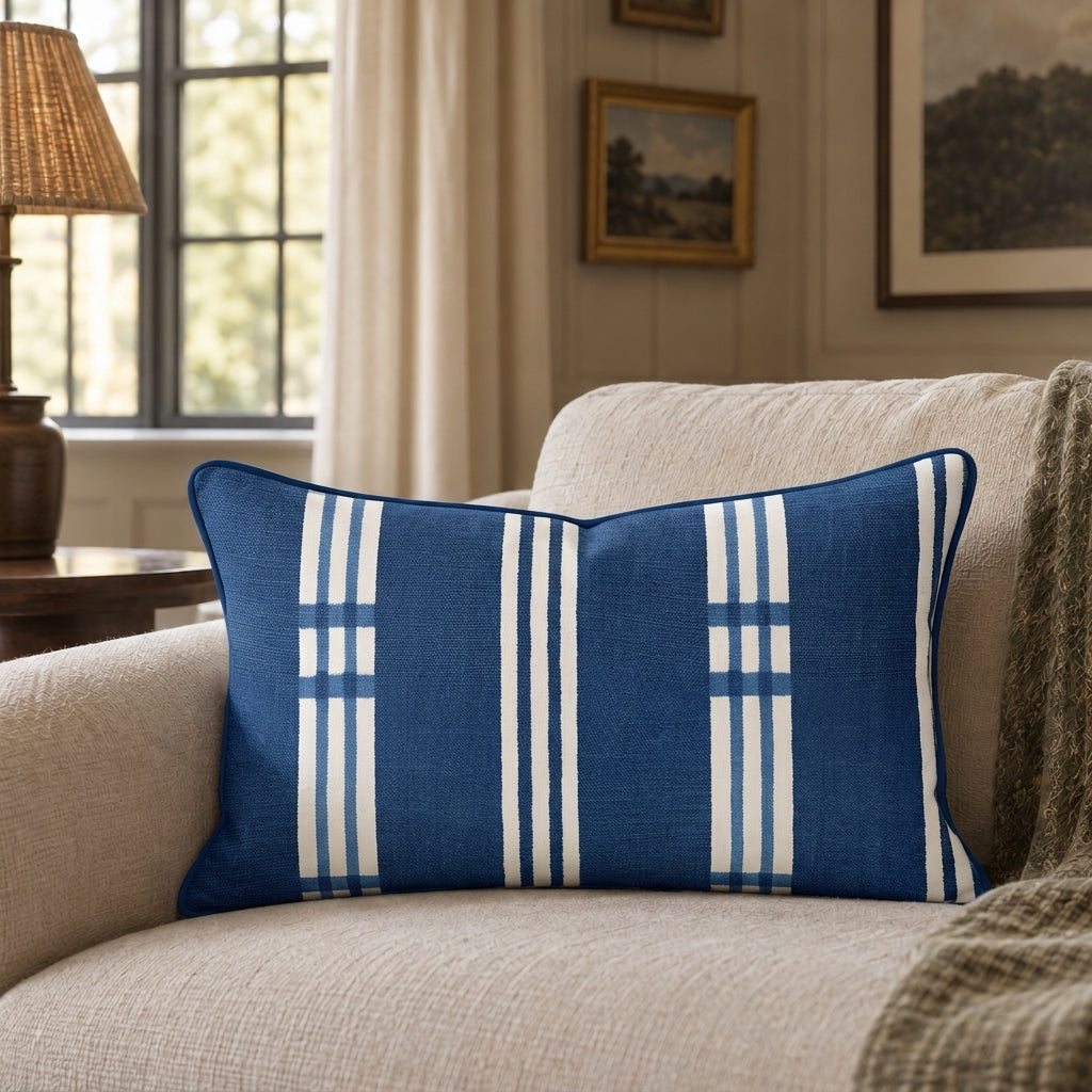Henry Stripes Throw Pillow - Painted Paper