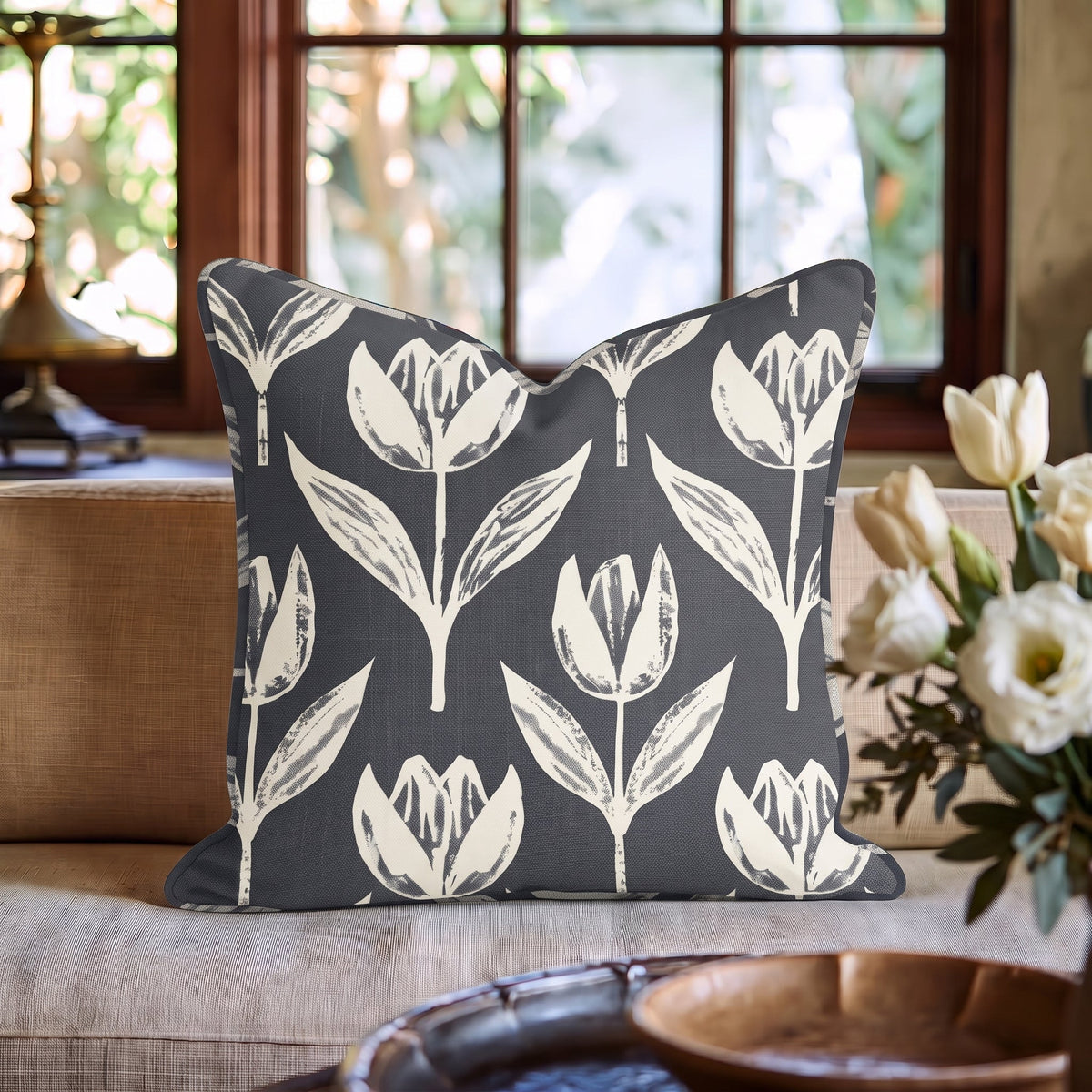 Inez Throw Pillow - Painted Paper