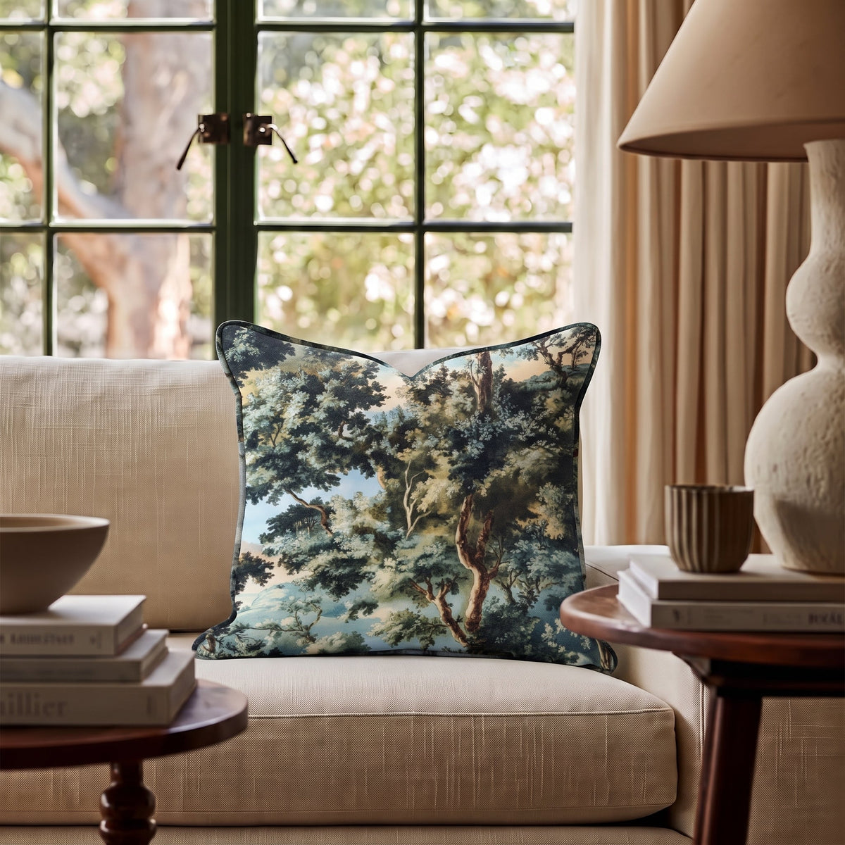 Leocadie Throw Pillow - Painted Paper