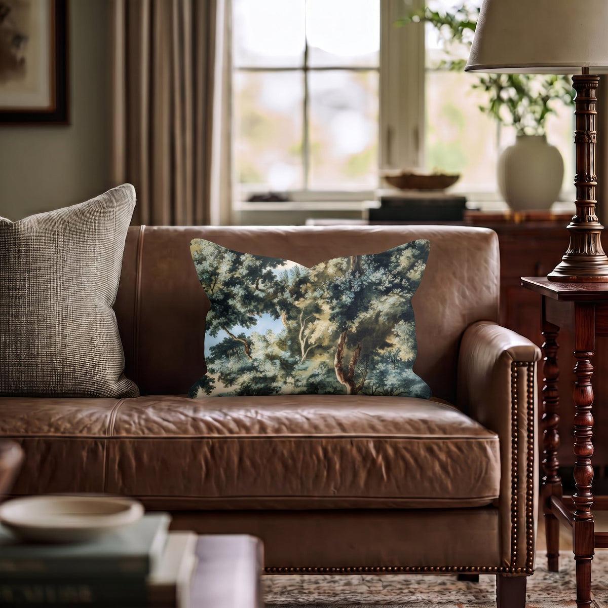 Leocadie Throw Pillow - Painted Paper