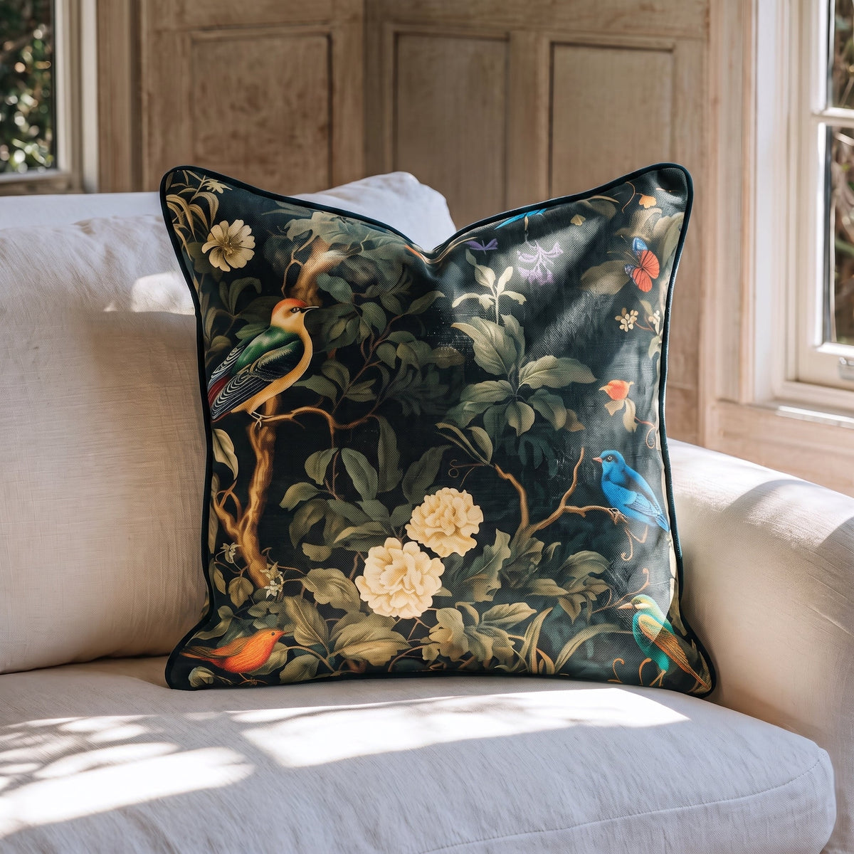 Luca Bloom Throw Pillow - Painted Paper
