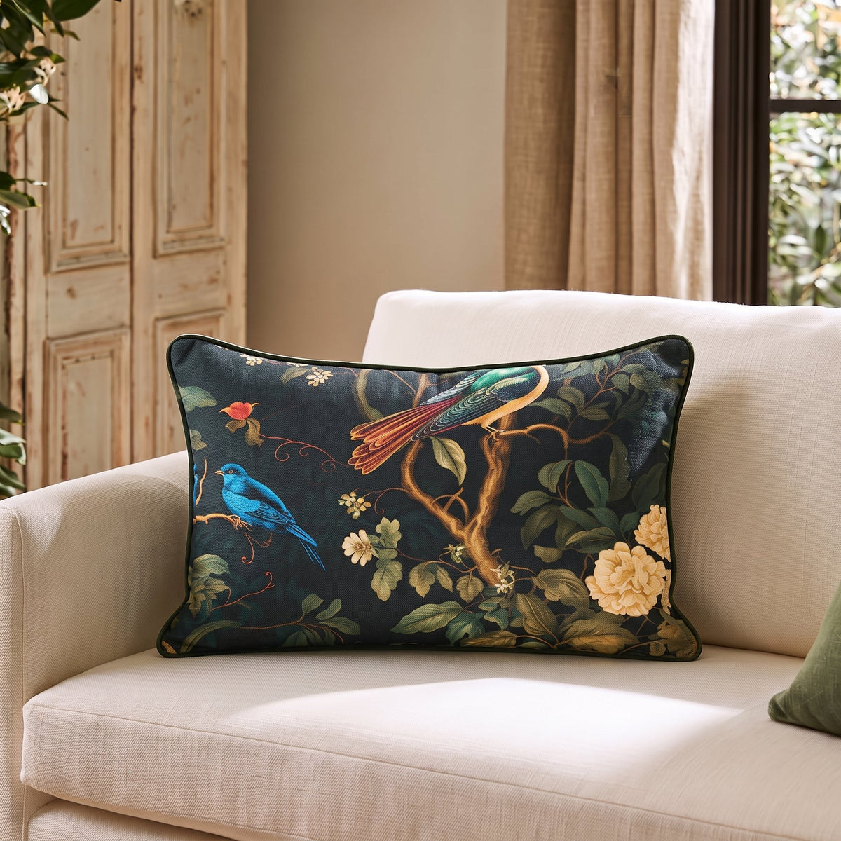 Luca Bloom Throw Pillow - Painted Paper