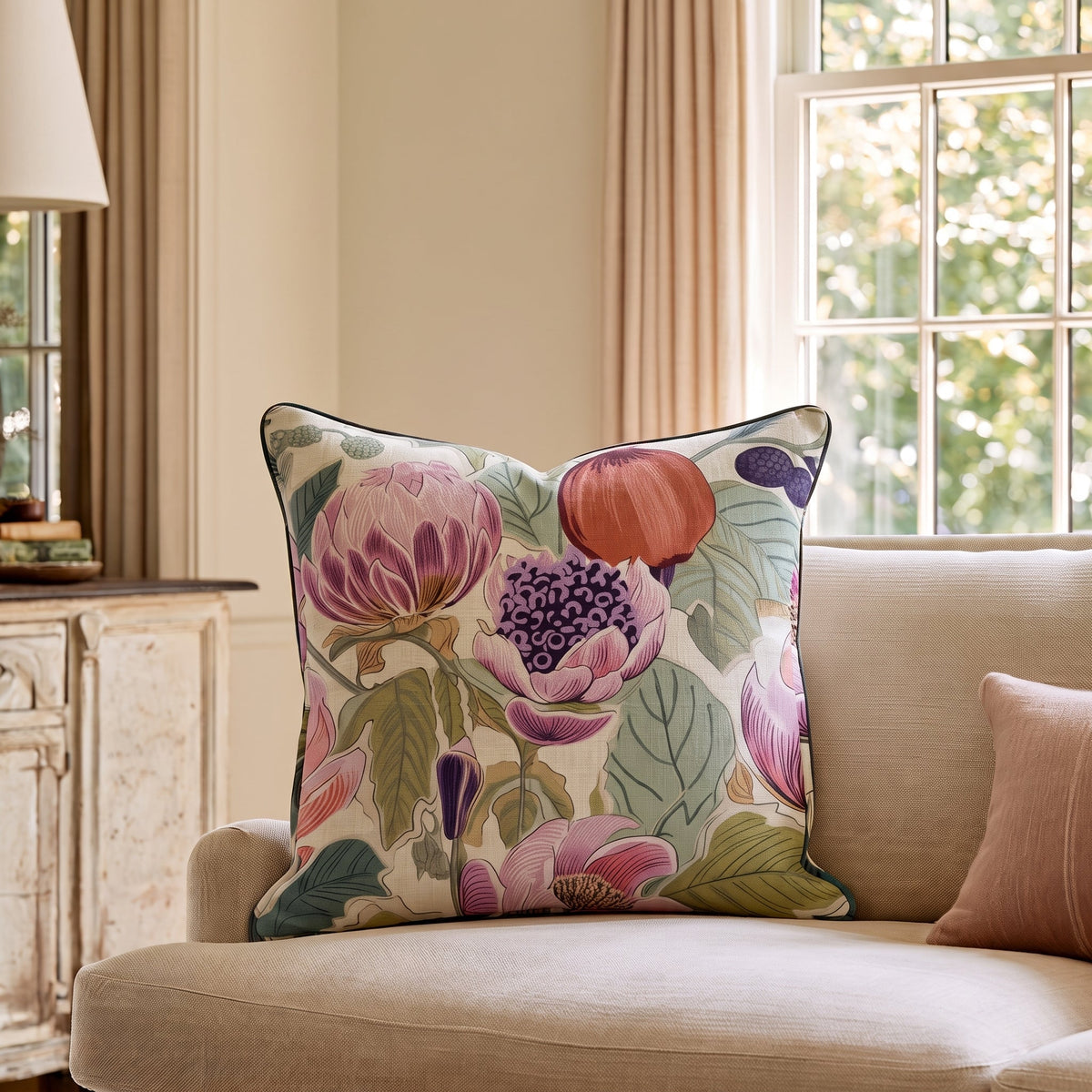 Margo Fruit Throw Pillow - Painted Paper